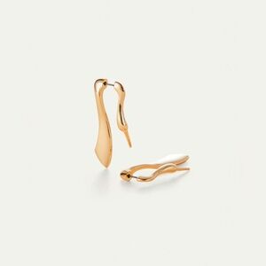 Jenny Bird Lisieux Ear Jackets | High Polish Gold | Sculptural Modern Earrings